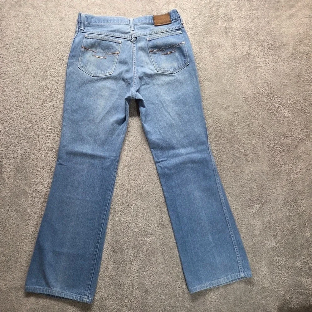Vintage Wrangler Jeans Mens 34X31 Blue Slim Bootcut Mid Rise Faded Western Denim